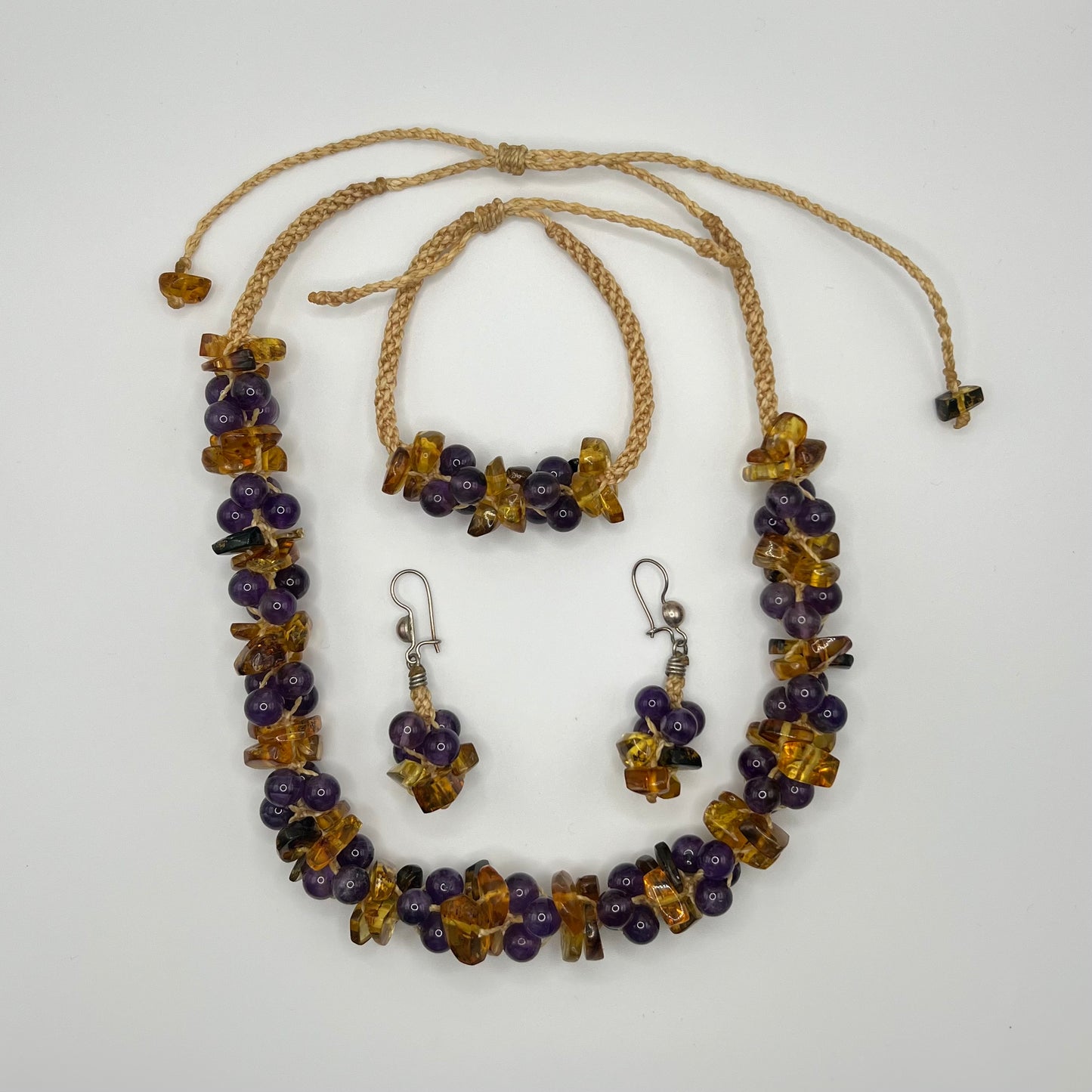Parure Ambre & Améthyste