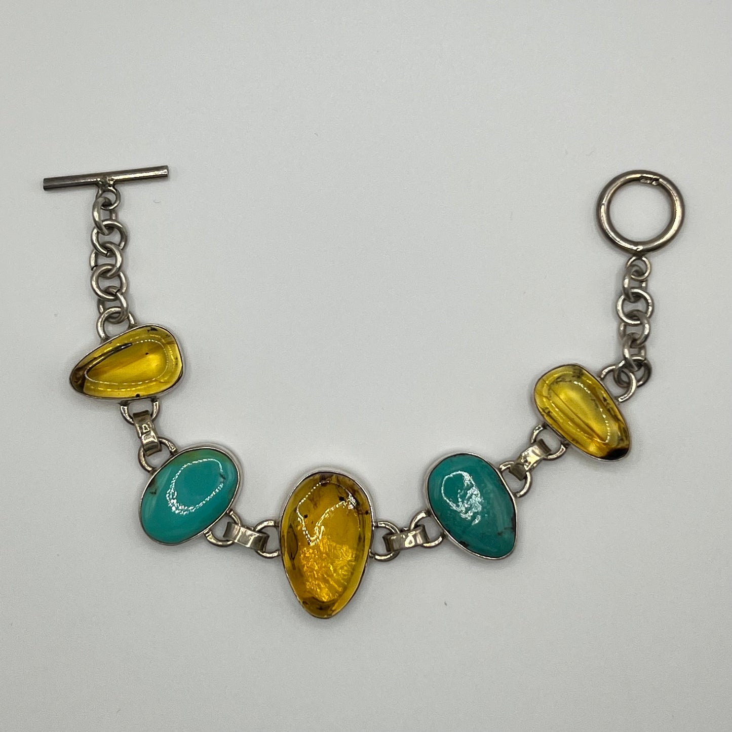 Bracelet Ambre et Turquoise