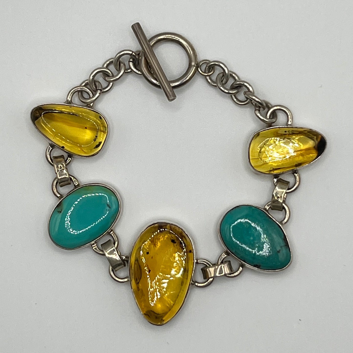 Bracelet Ambre et Turquoise