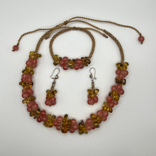 Parure Quartz Rose
