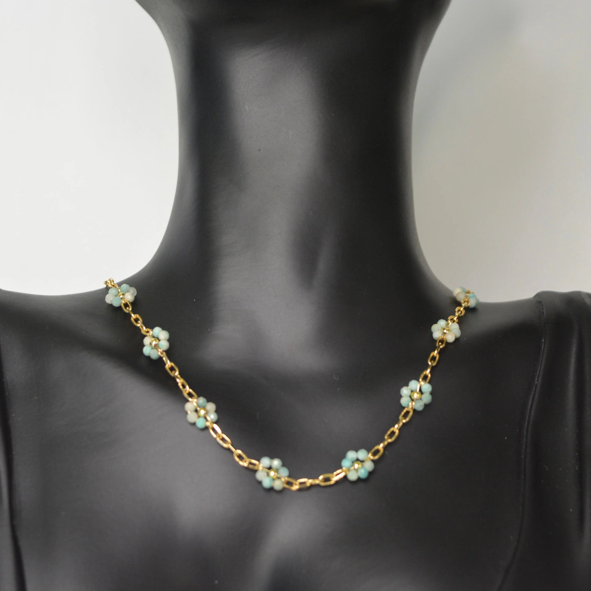 Collier Fleurs Vertes - MAISON MEXIQUE