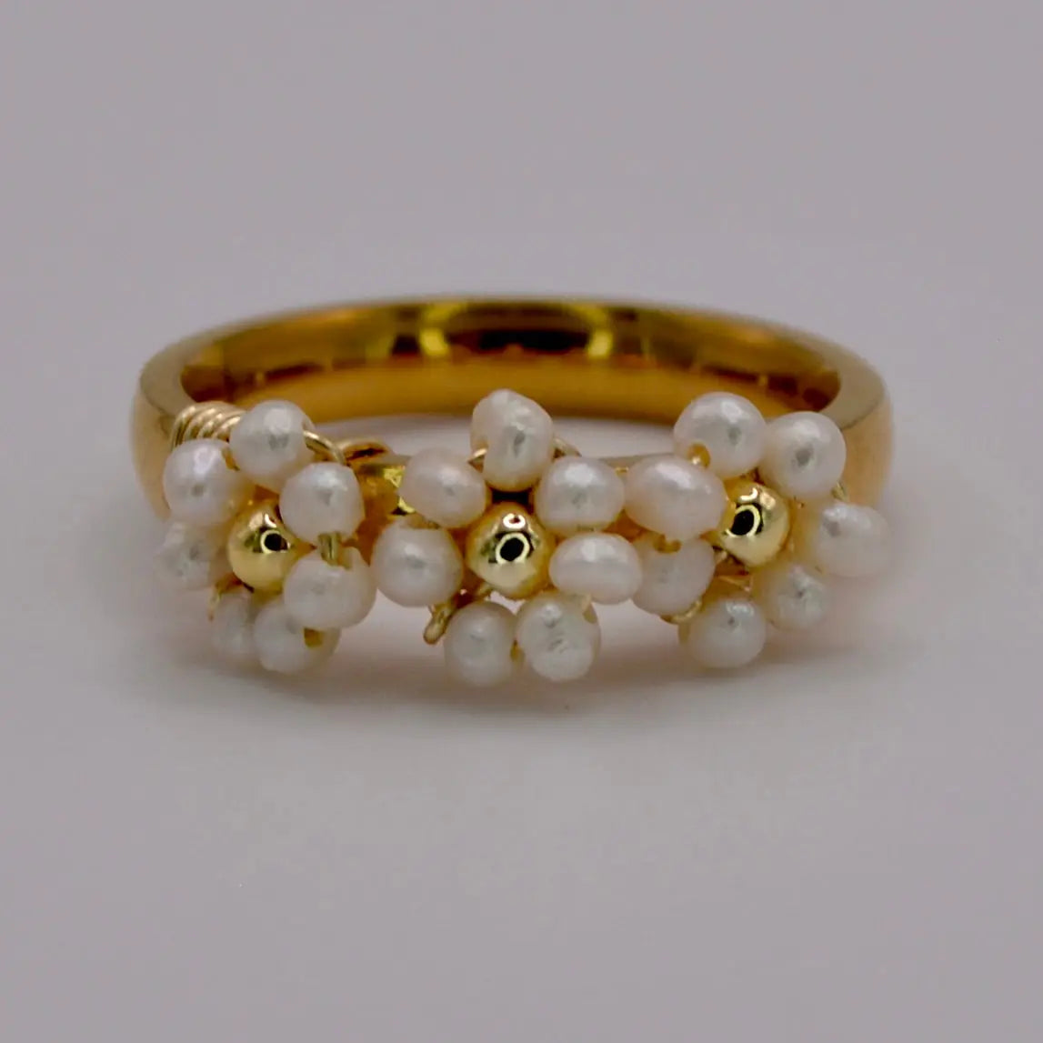 Bague des fleurs brodées - MAISON MEXIQUE