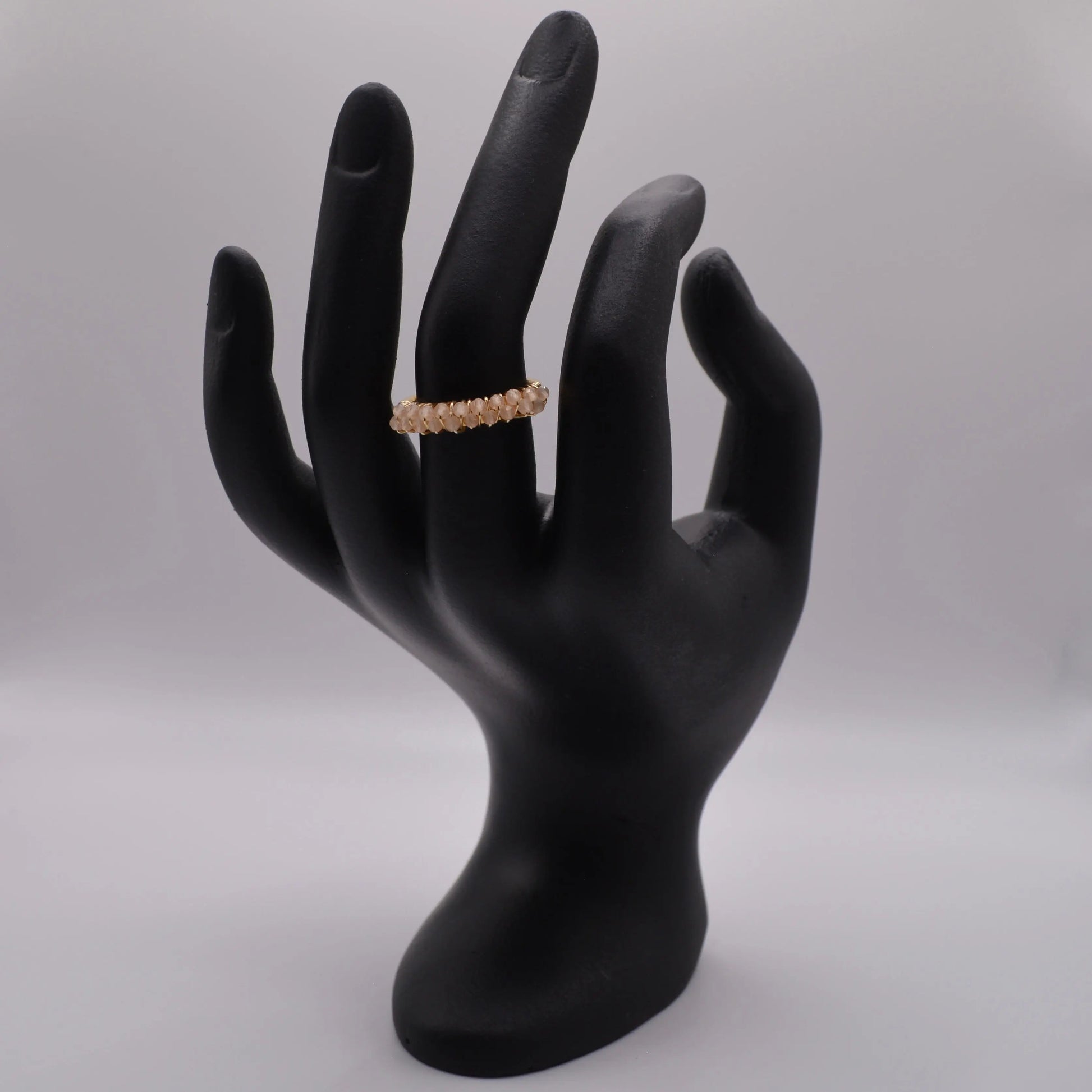 Bague brodé rose - MAISON MEXIQUE