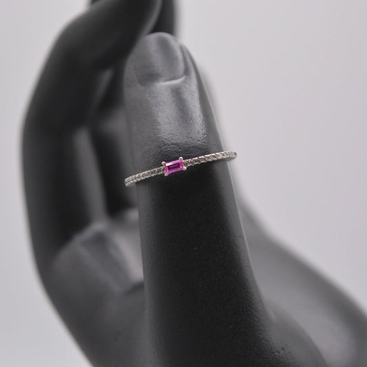 Bague zircone rose - MAISON MEXIQUE
