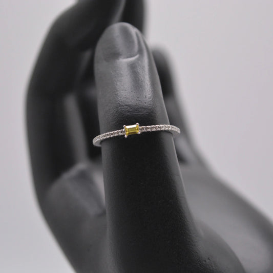Bague zircone jaune - MAISON MEXIQUE