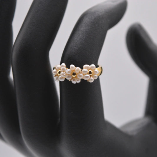 Bague des fleurs brodées - MAISON MEXIQUE