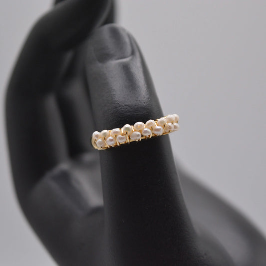 Bague double brodée - MAISON MEXIQUE