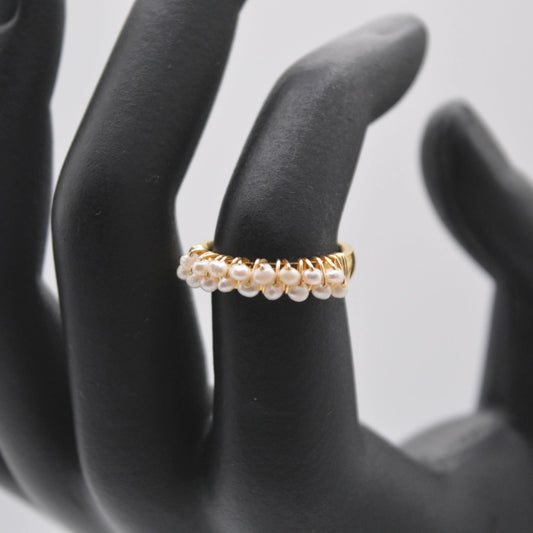 Bague double brodé - MAISON MEXIQUE