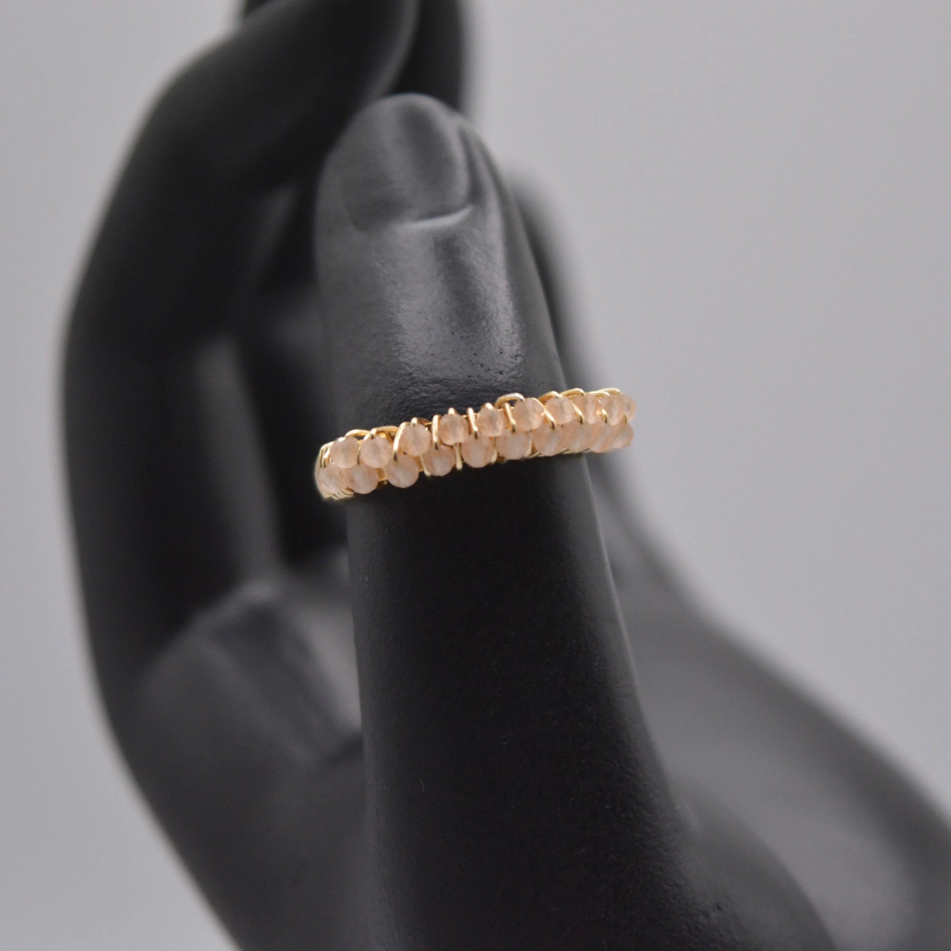 Bague brodé rose - MAISON MEXIQUE