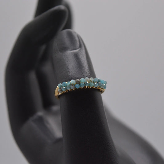 Bague brodé bleue - MAISON MEXIQUE