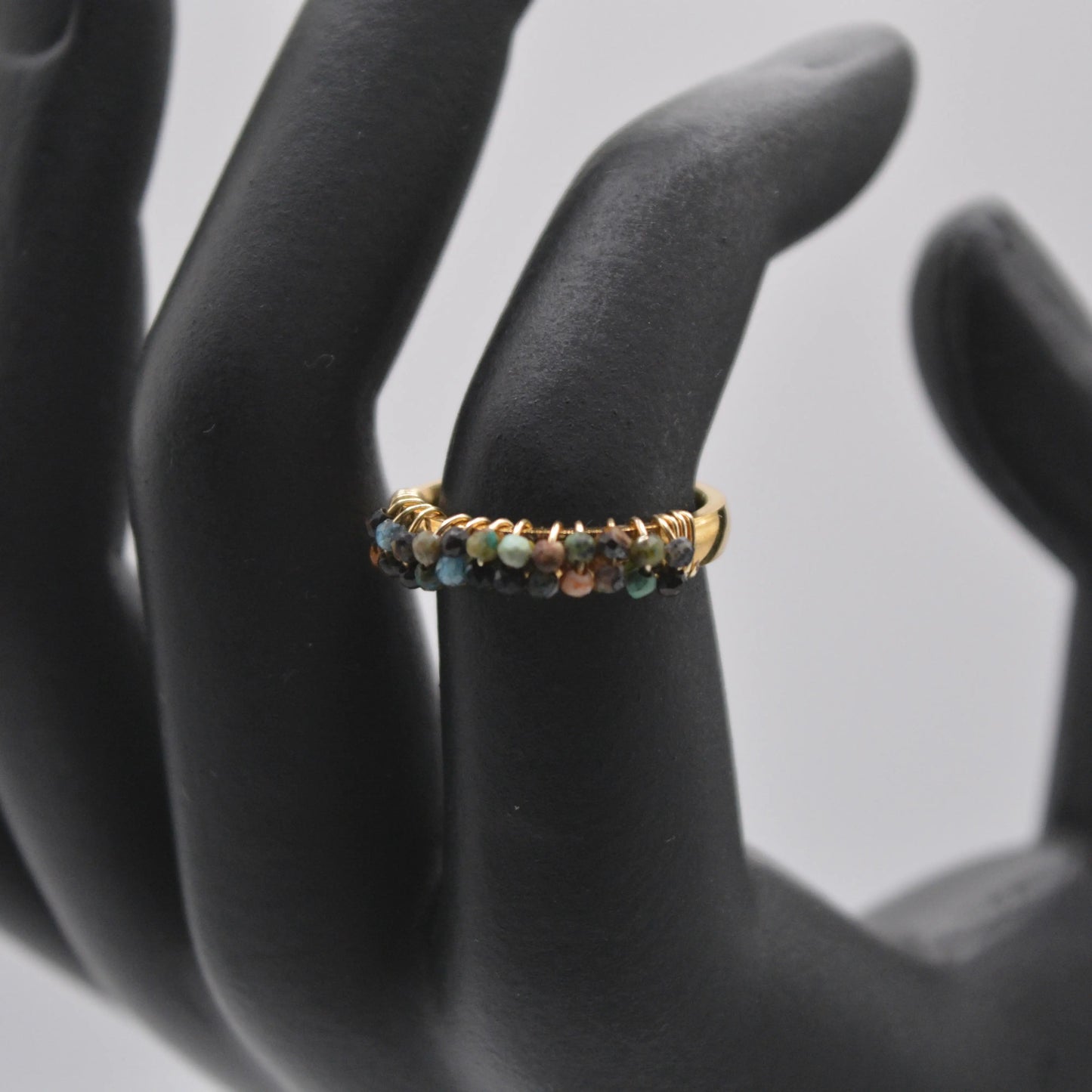 Bague brodé multicolore - MAISON MEXIQUE