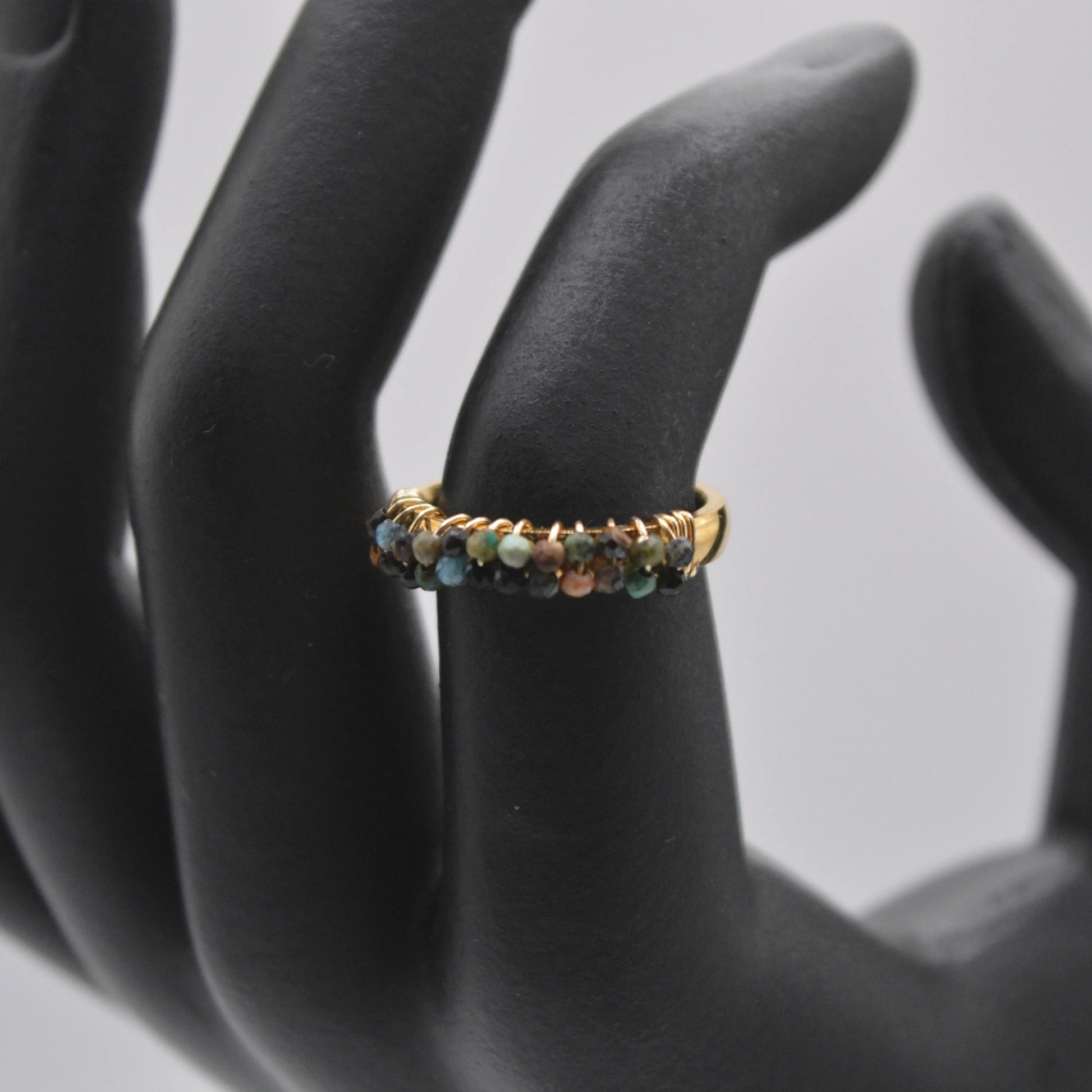 Bague brodé multicolore - MAISON MEXIQUE