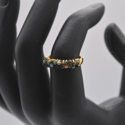 Bague brodé multicolore - MAISON MEXIQUE