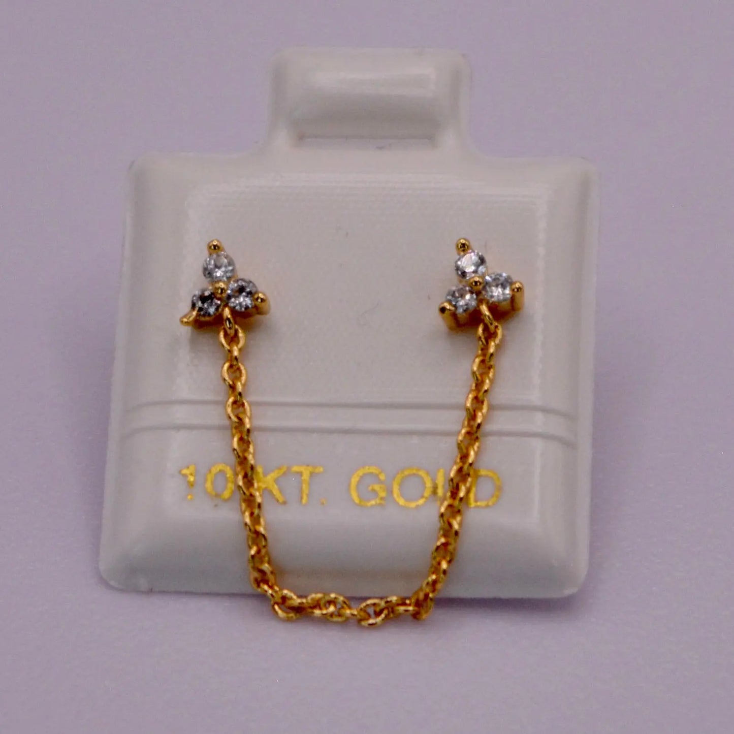 Double Boucle d'Oreille avec Chaîne - MAISON MEXIQUE