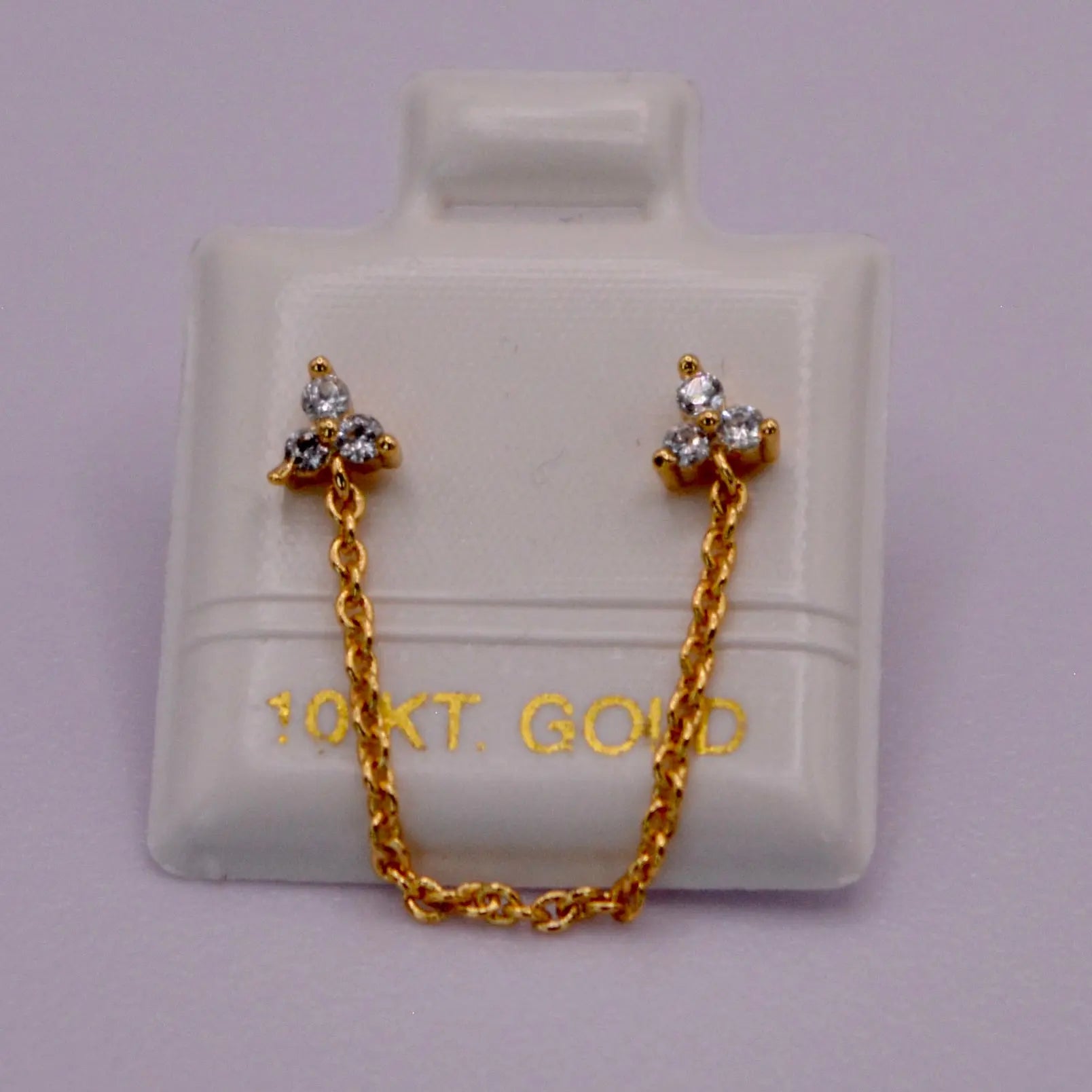 Double Boucle d'Oreille avec Chaîne - MAISON MEXIQUE