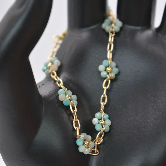 Bracelet des fleurs brodées - MAISON MEXIQUE