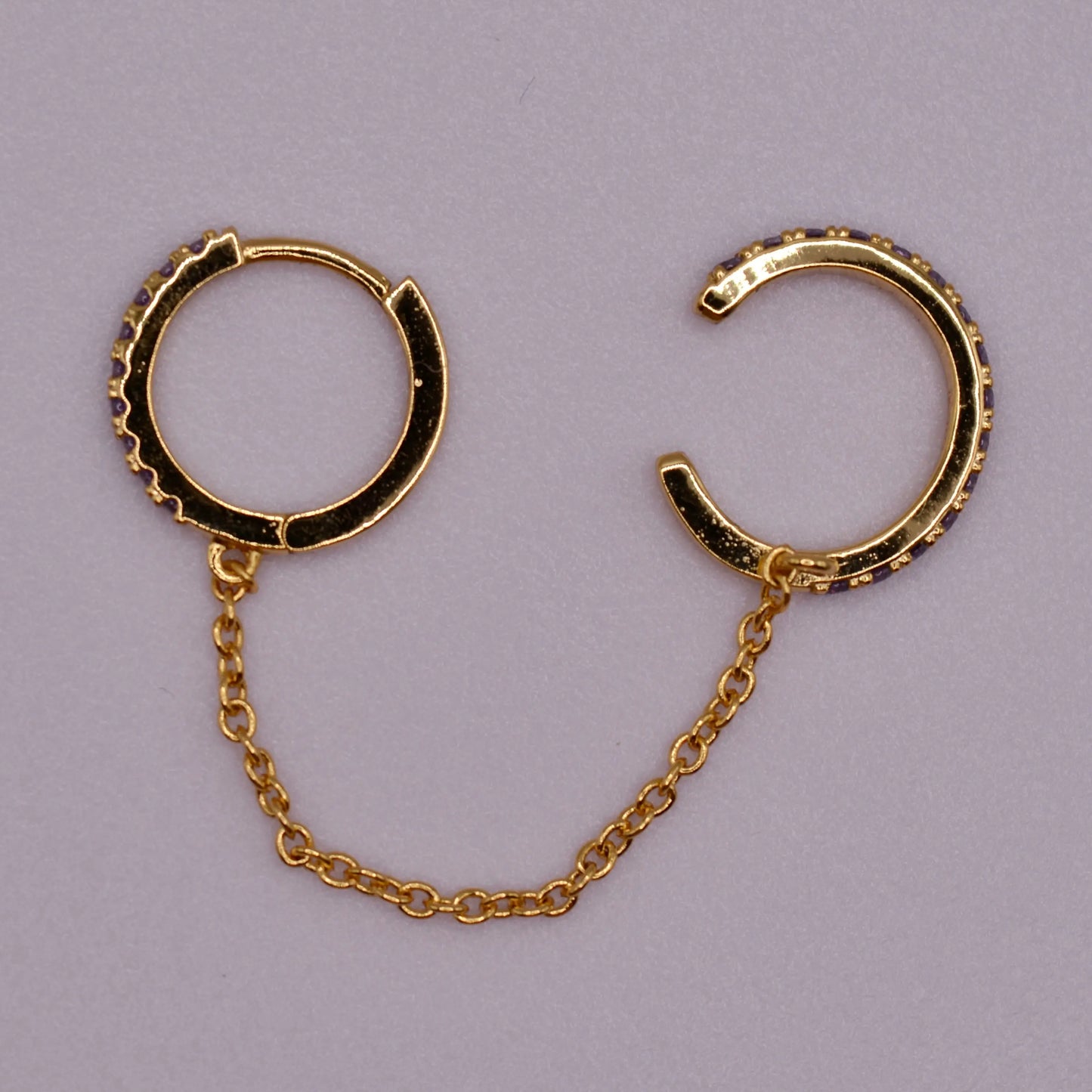 Hoop Ear Cuffs Violet - MAISON MEXIQUE