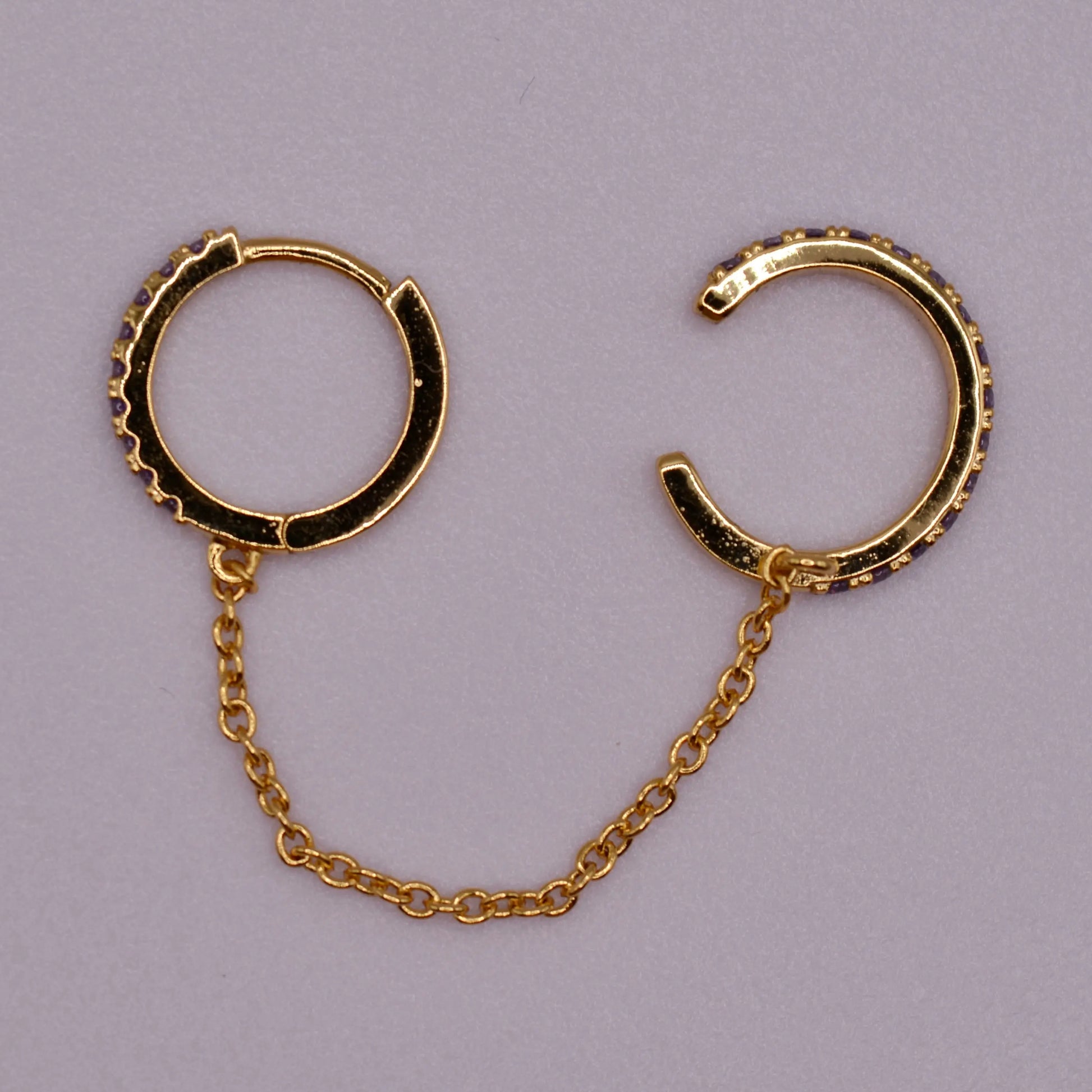 Hoop Ear Cuffs Violet - MAISON MEXIQUE
