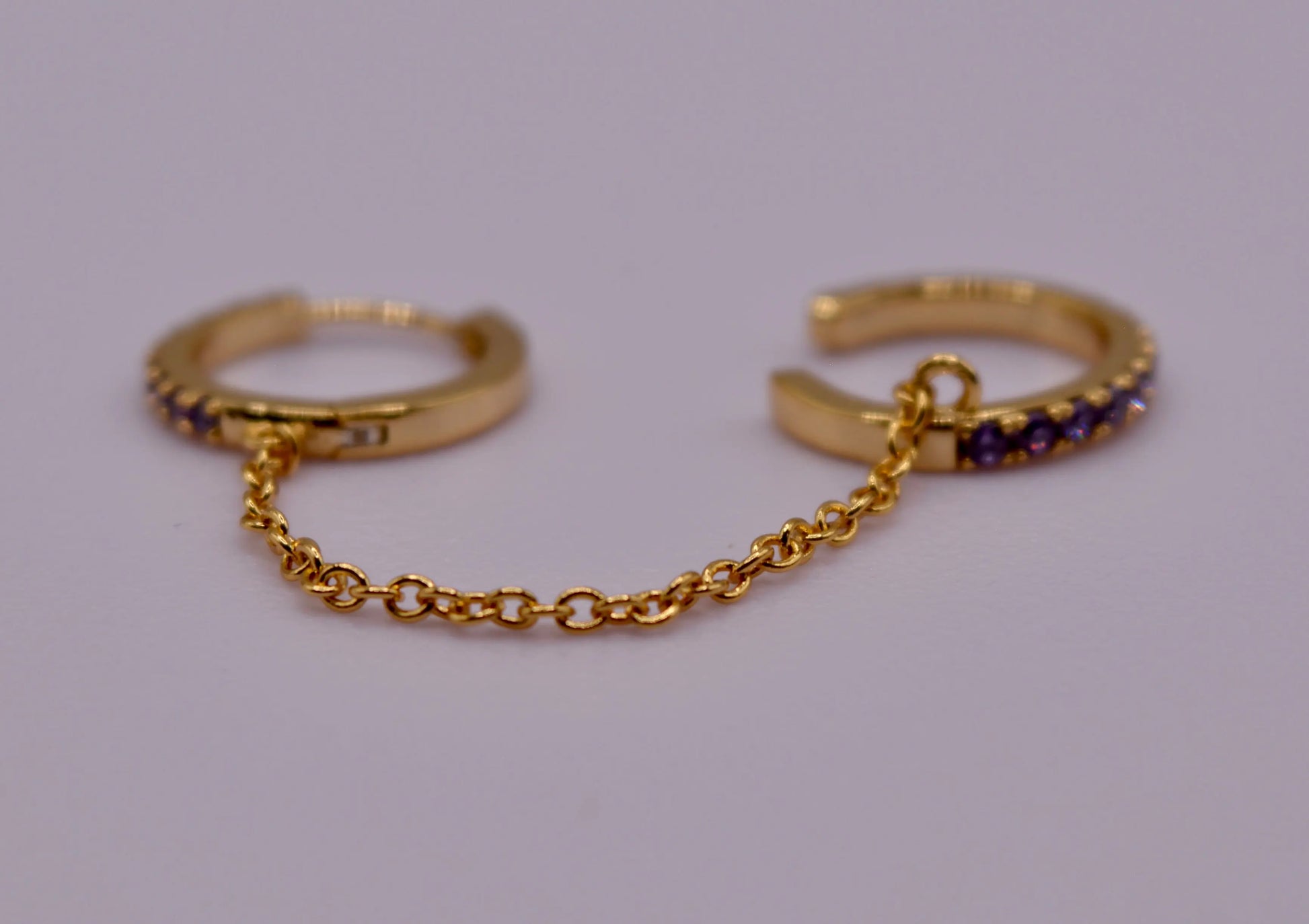 Hoop Ear Cuffs Violet - MAISON MEXIQUE