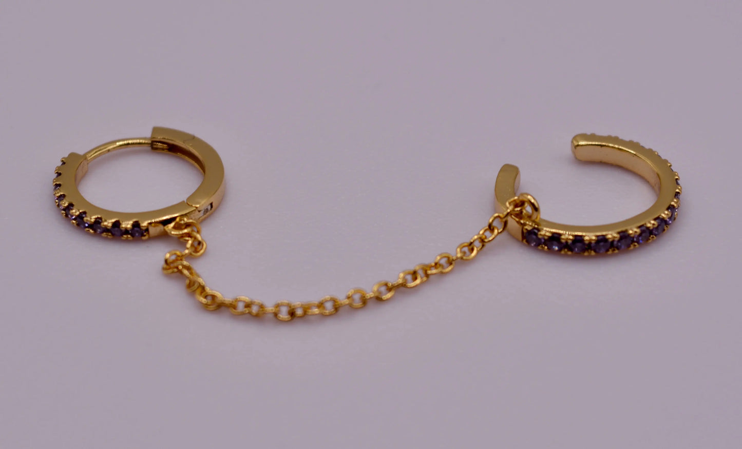 Hoop Ear Cuffs Violet - MAISON MEXIQUE