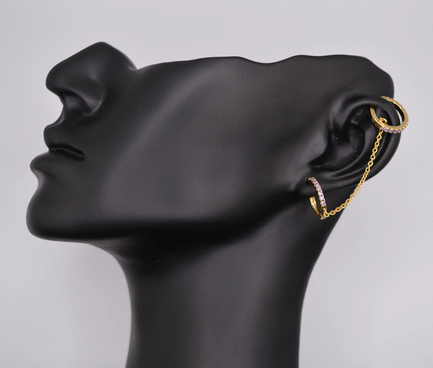 Hoop Ear Cuffs Violet - MAISON MEXIQUE