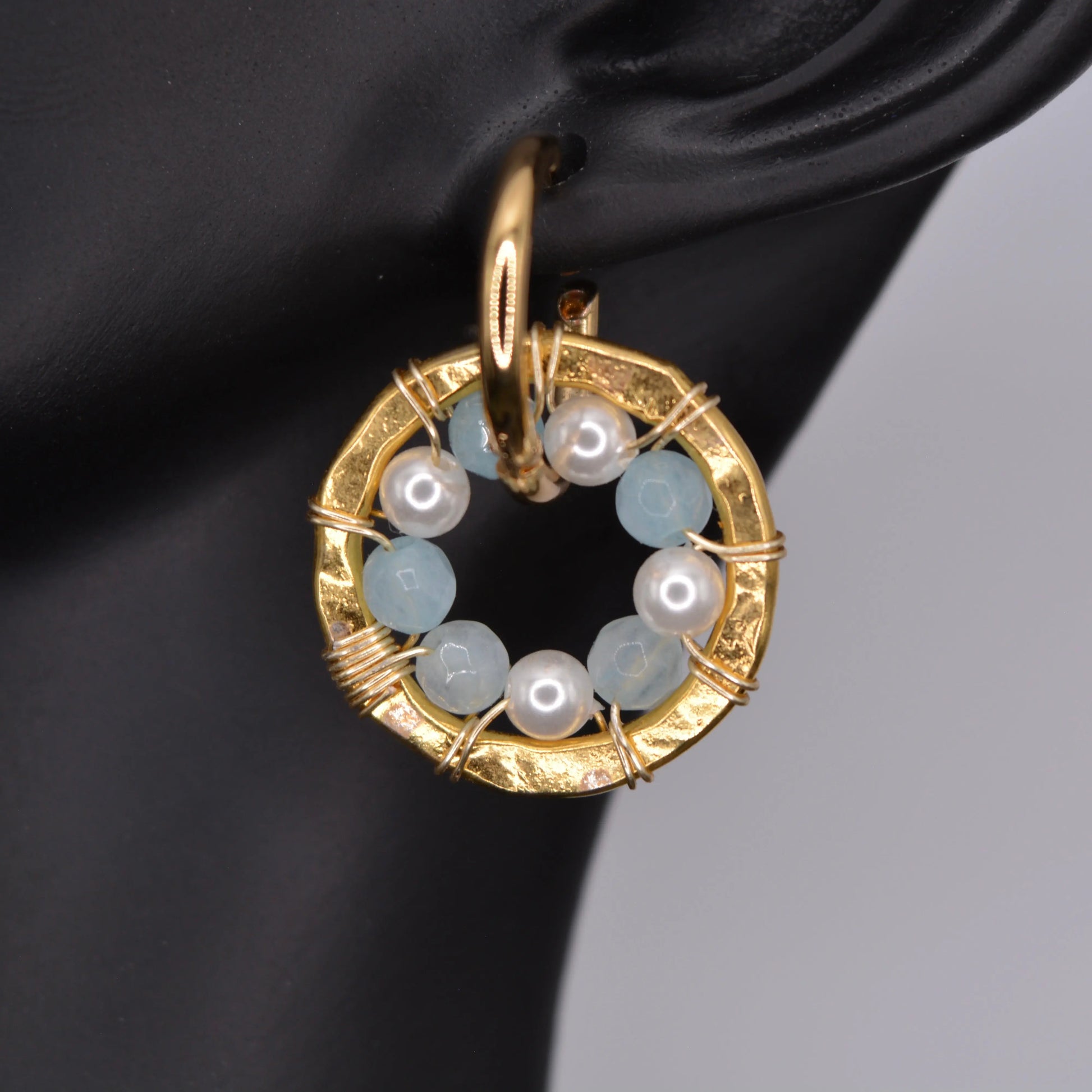 CHUNKY HOOPS Bleu - MAISON MEXIQUE